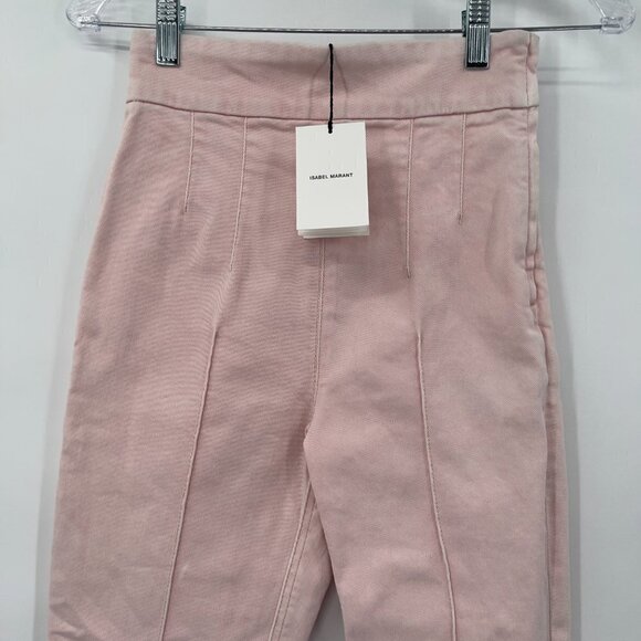 Isabel Marant Women's Nanouli Light Pink High-Rise Pants/Jeans NWT - Picture 3 of 11